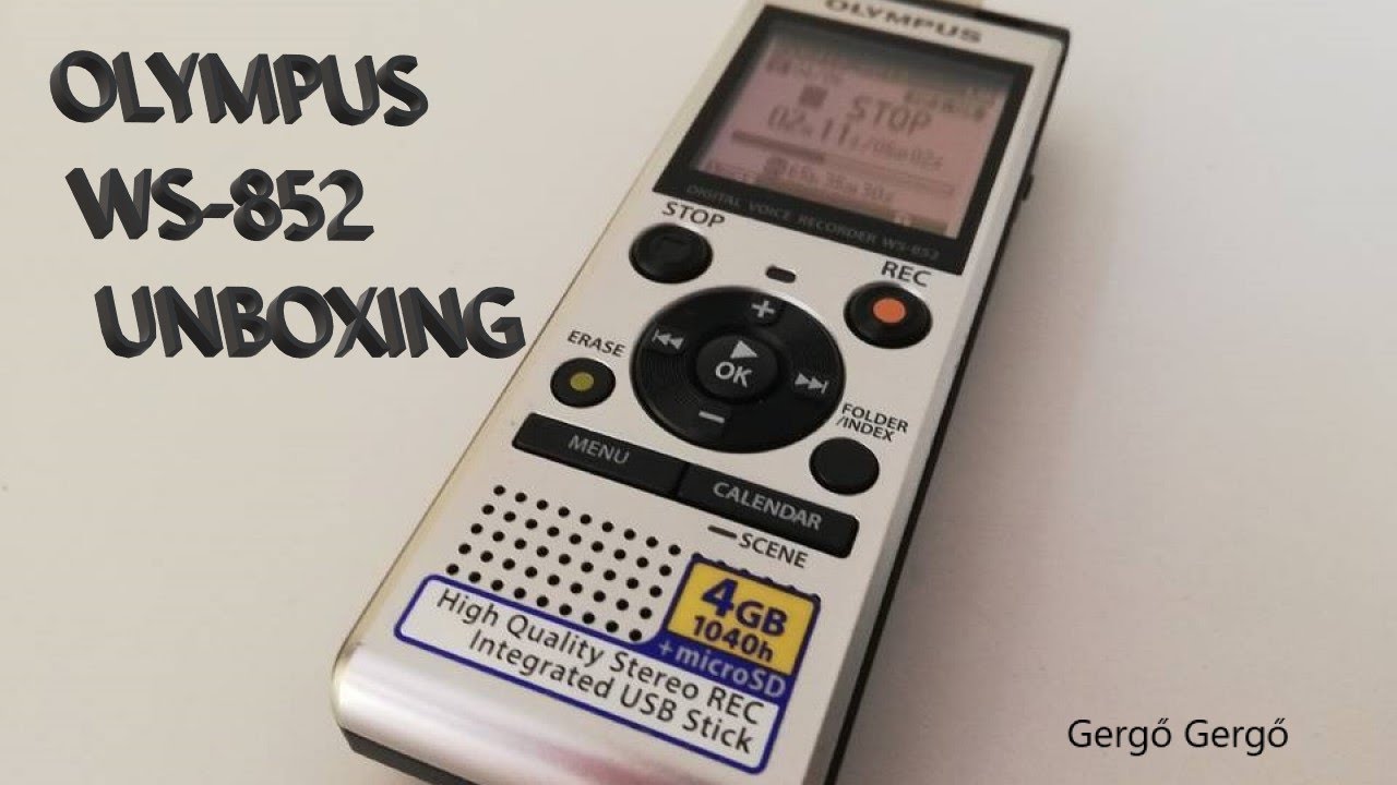 OLYMPUS WS-852 Digitális Diktafon Unboxing és összehasonlítás másik diktfonnal.