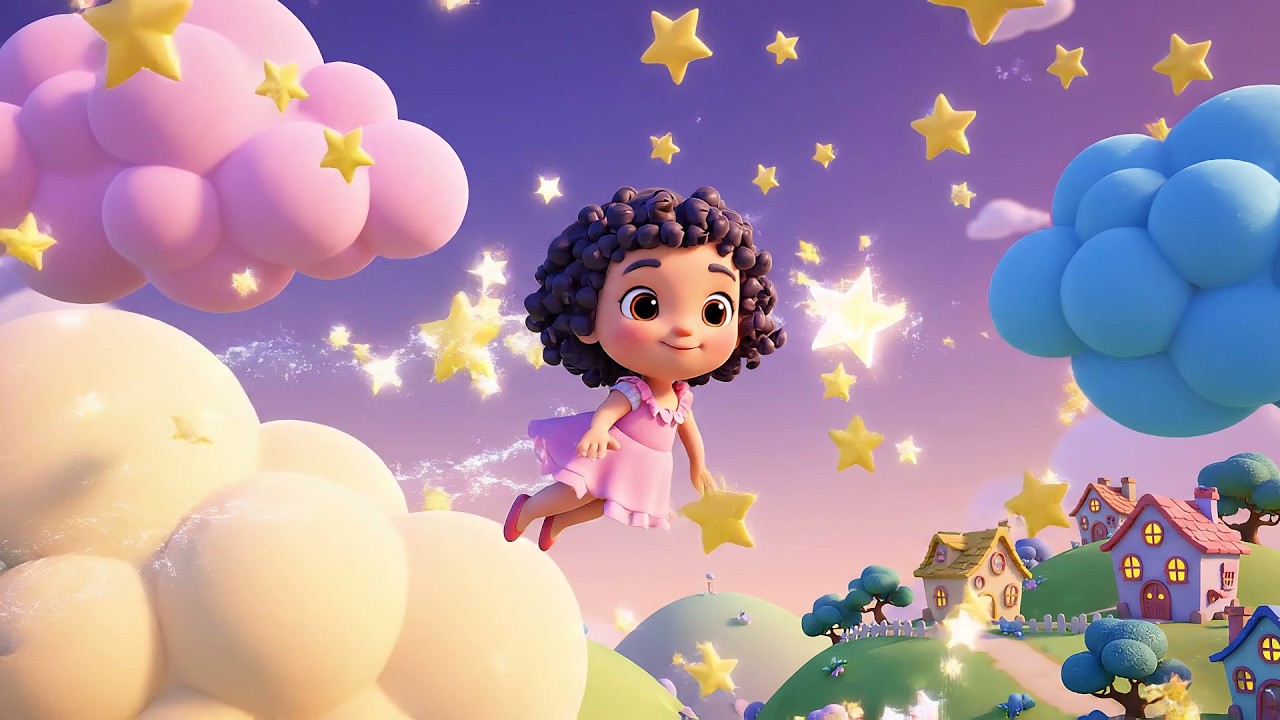 Little Moon Glows Shine Shine Shine | Bedtime Lullaby & Night Sky Magic