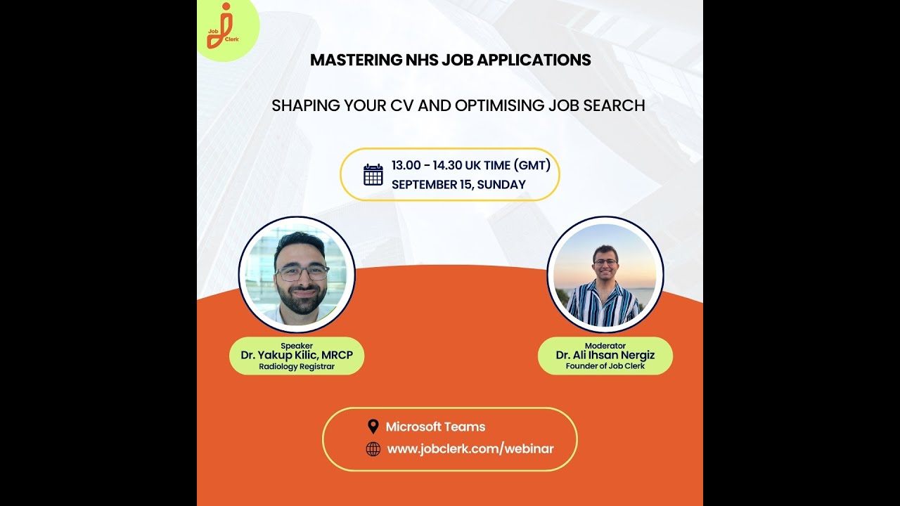 Mastering NHS Job Applications Webinar