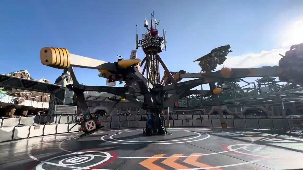 Genthing highland theme park space jets video