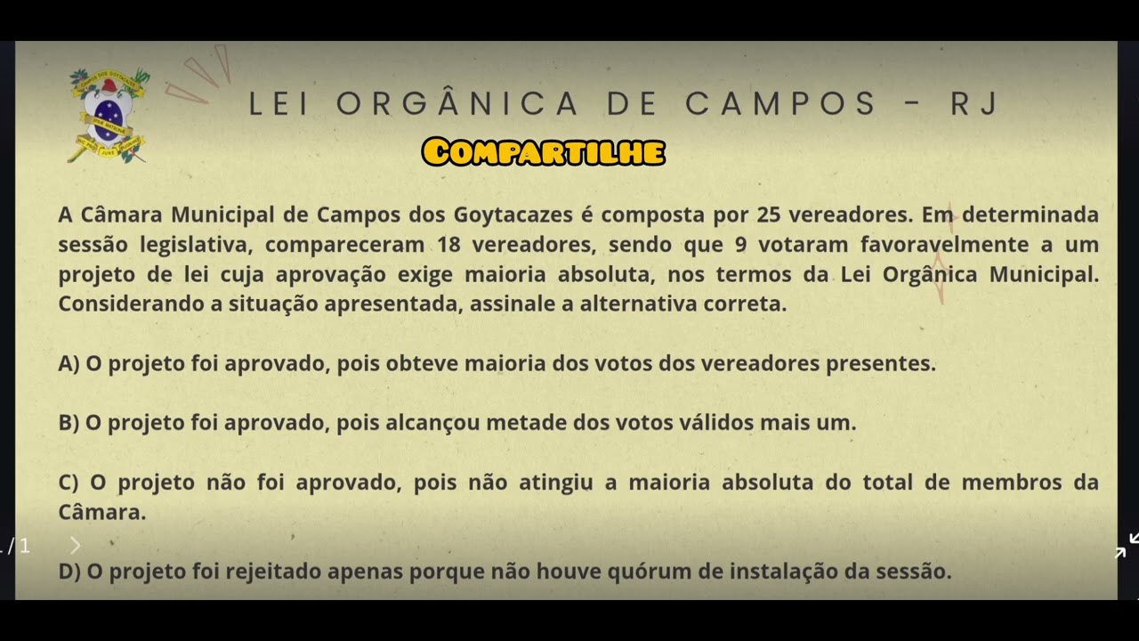 Lei Orgânica de Campos - RJ