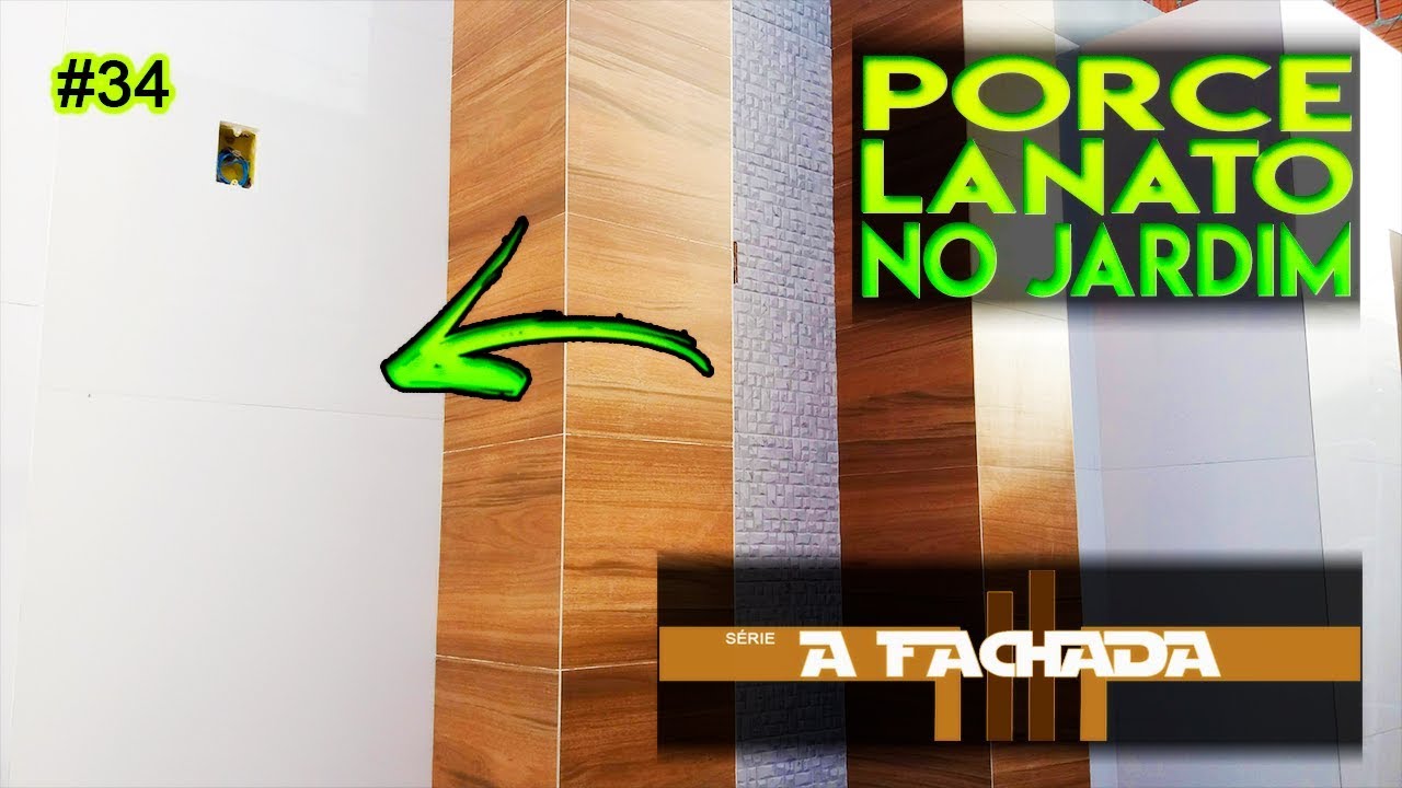 Ensinando colocar porcelanato na &aacute;rea do jardim! 