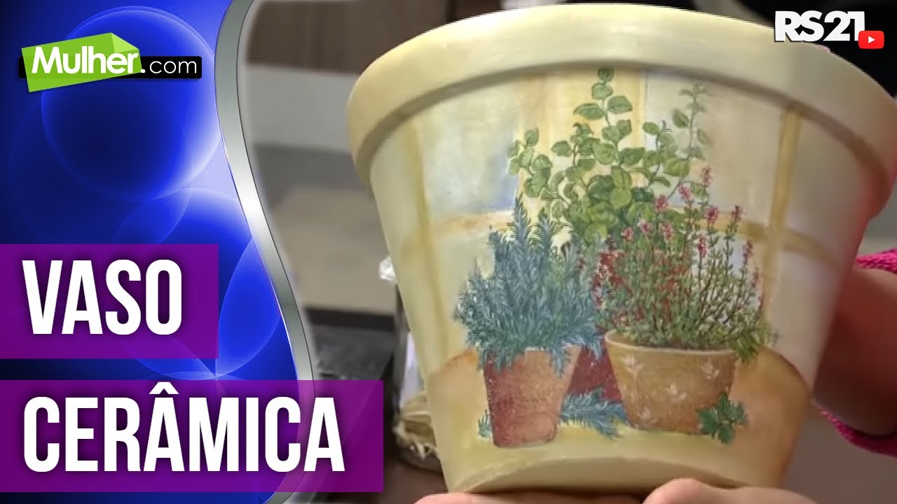 Suporte com vasos de cerâmica | Parte 1| Mulher.com | @RedeSeculo21 | 02/03/2015