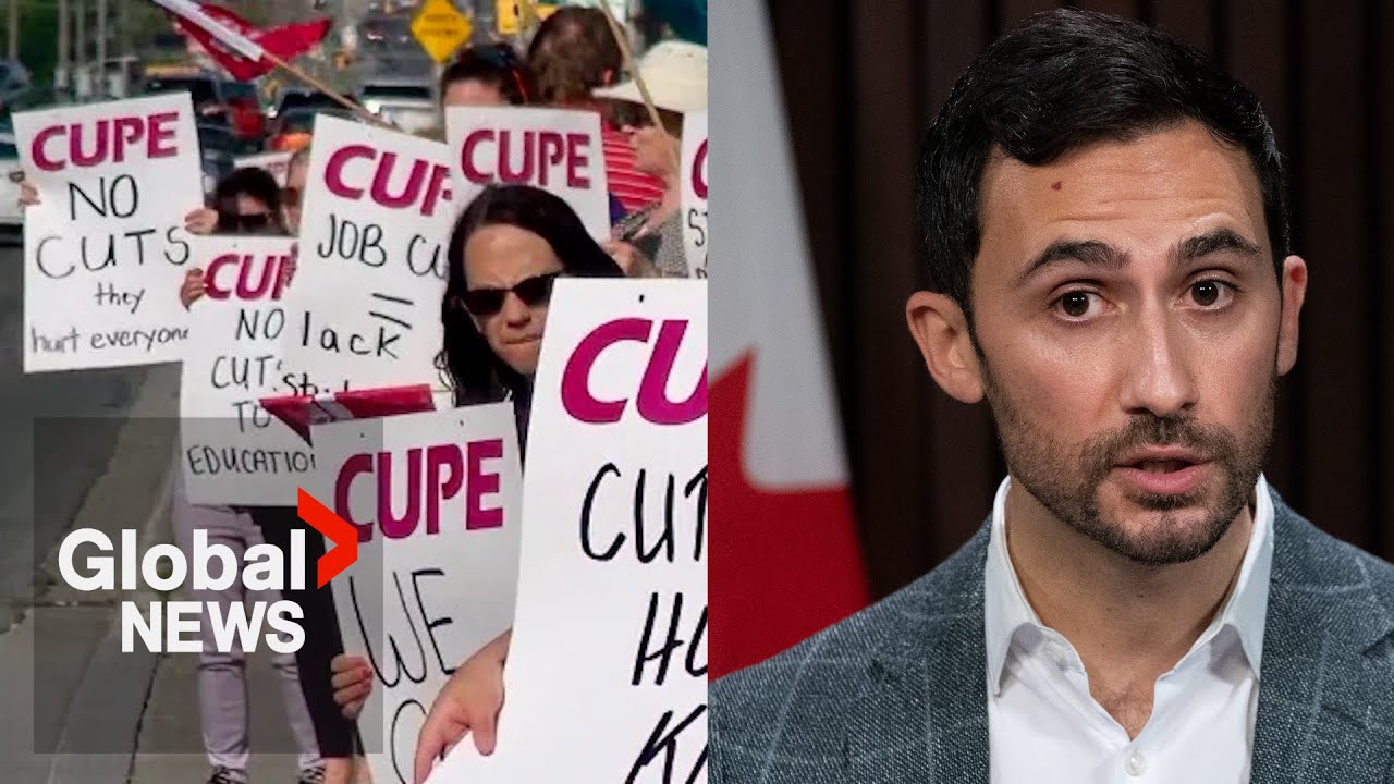 CUPE to stage provincewide protest after government tables legislation to ban strike | FULL