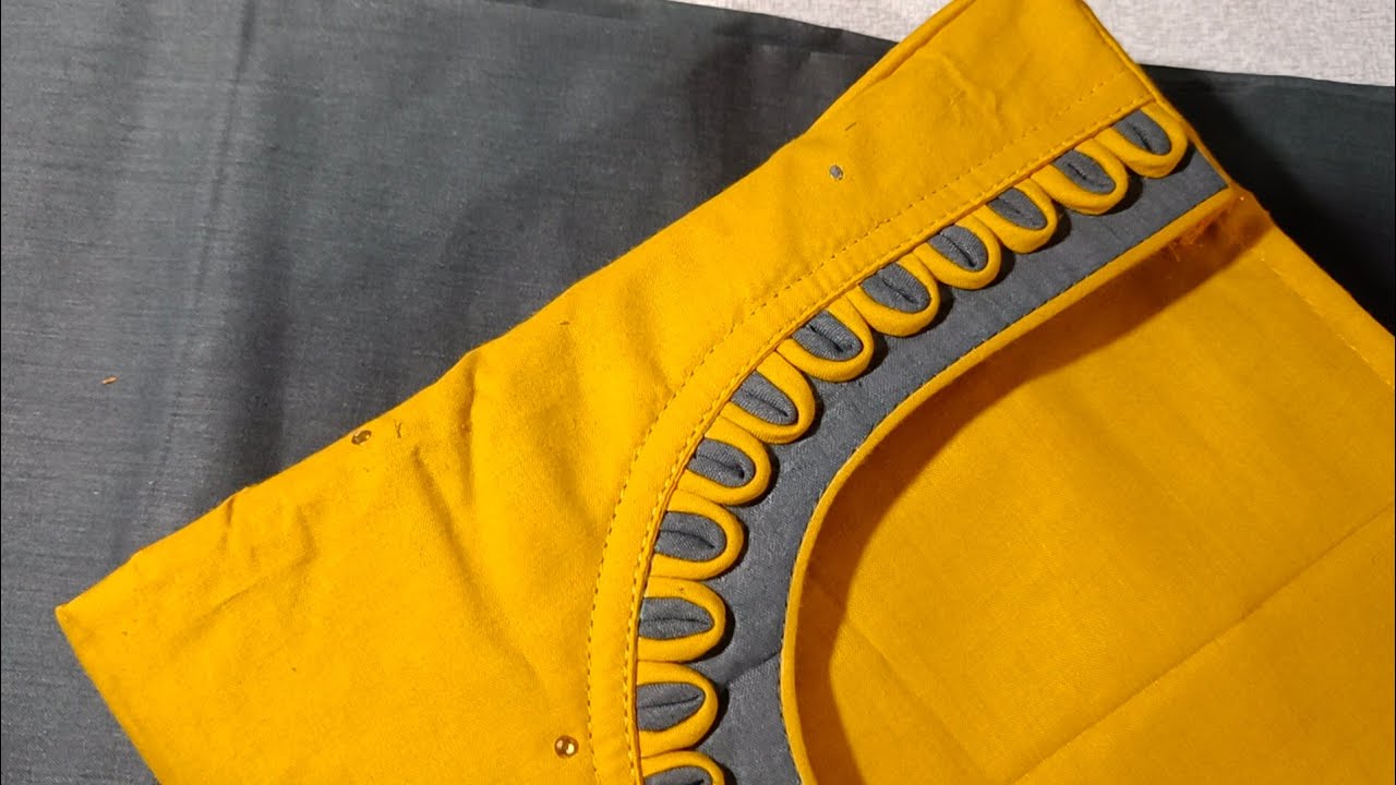 Beautiful Kurti neck design cutting and stitching|| Chudithar neck design