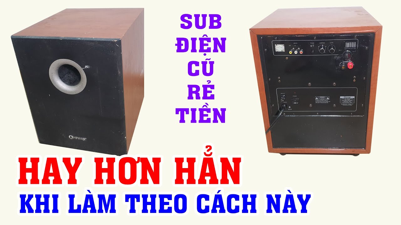 Biến loa Sub điện thành Lai Sub hơi quá đơn giản chỉ tốn 10K+ ai cũng làm được | PTA-ND