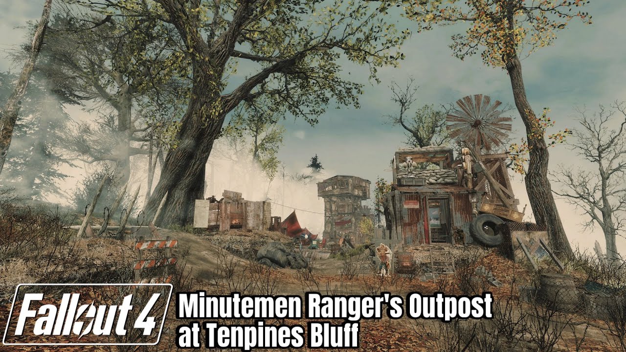 Minutemen Ranger’s Outpost at Tenpines Bluff | FO4 Settlement Build
