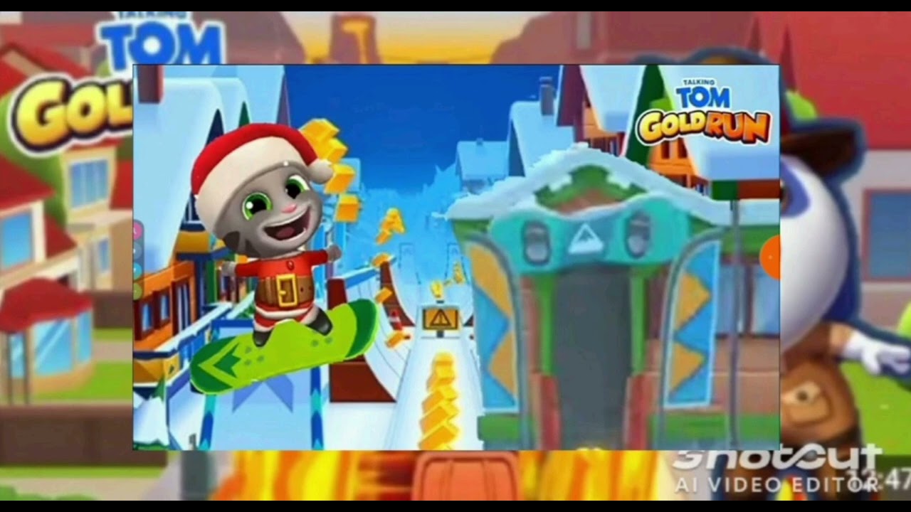 Talking Tom Gold Run Lava Escape+Snowboard Mashup Musics 