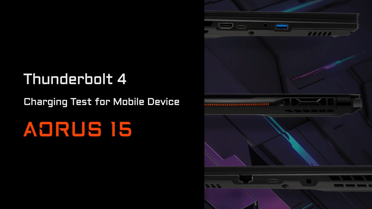 AORUS 15 - Thunderbolt 4 Charging Test