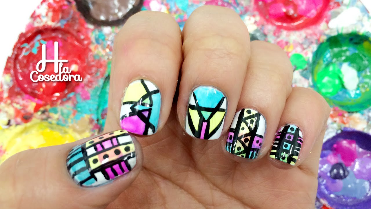 Decoracion de uñas Azteca o Tribal - Aztec Nail Art
