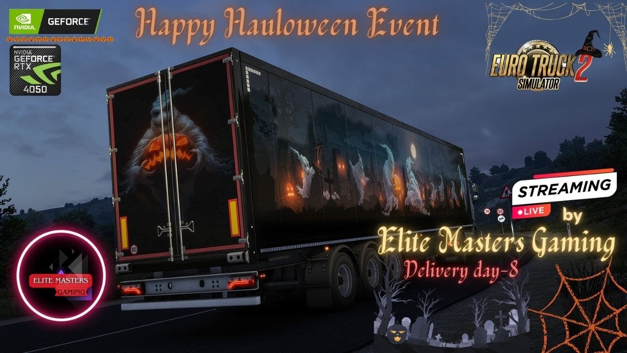 Day-8|Euro Truck Simulator 2 Live #ets2 #scssoftware #scssoft #worldoftrucks #Happy Hauloween