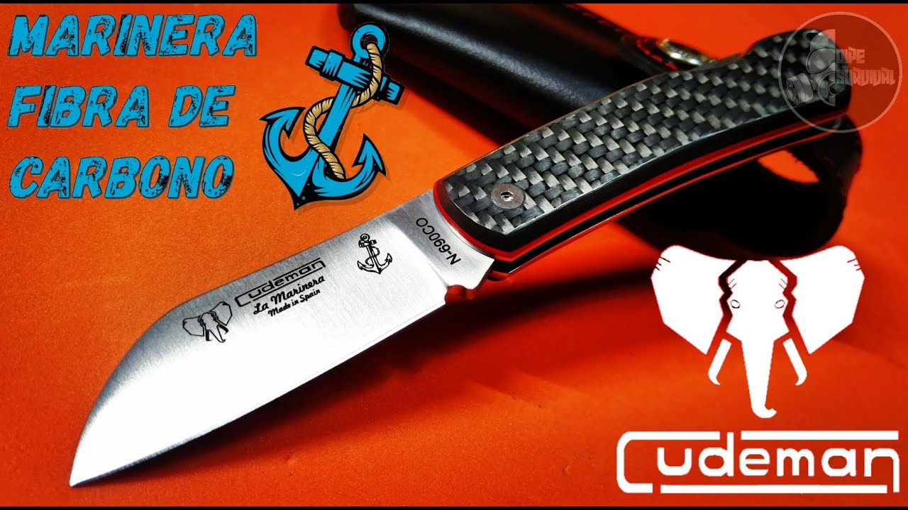 😍NAVAJA CUDEMAN MARINERA FIBRA DE CARBONO, NAVAJA TRADICIONAL DE MUCHA CALIDAD😍
