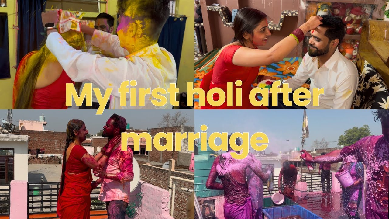 My first holi after marriage🥰💚|| aj to halat hi khrab kar di🥹|| SHUBEHA DIARIES||