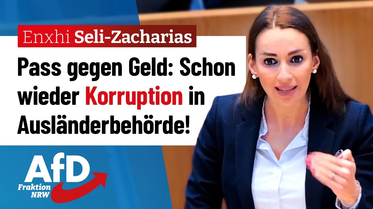 Deutsche Beamte verkauften Aufenthaltstitel an „Flüchtlinge“ – Enxhi Seli-Zacharias (AfD)