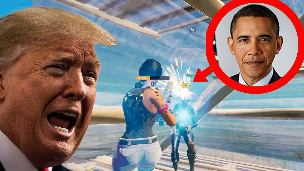Donald Trump 1v1's Obama in Fortnite