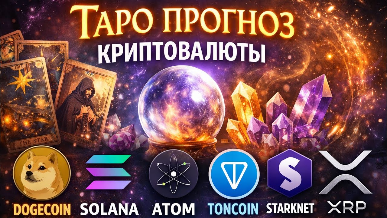 🔮 Потенциал роста криптовалют по Таро: Dogecoin, Solana, Atom, Toncoin, Starknet и XRP
