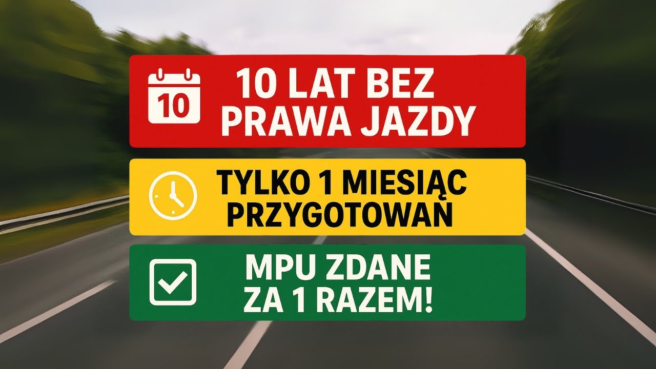 10 lat bez prawa jazdy - tylko miesiąc przygotowań i ZDANE! Wywiad z naszym klientem.