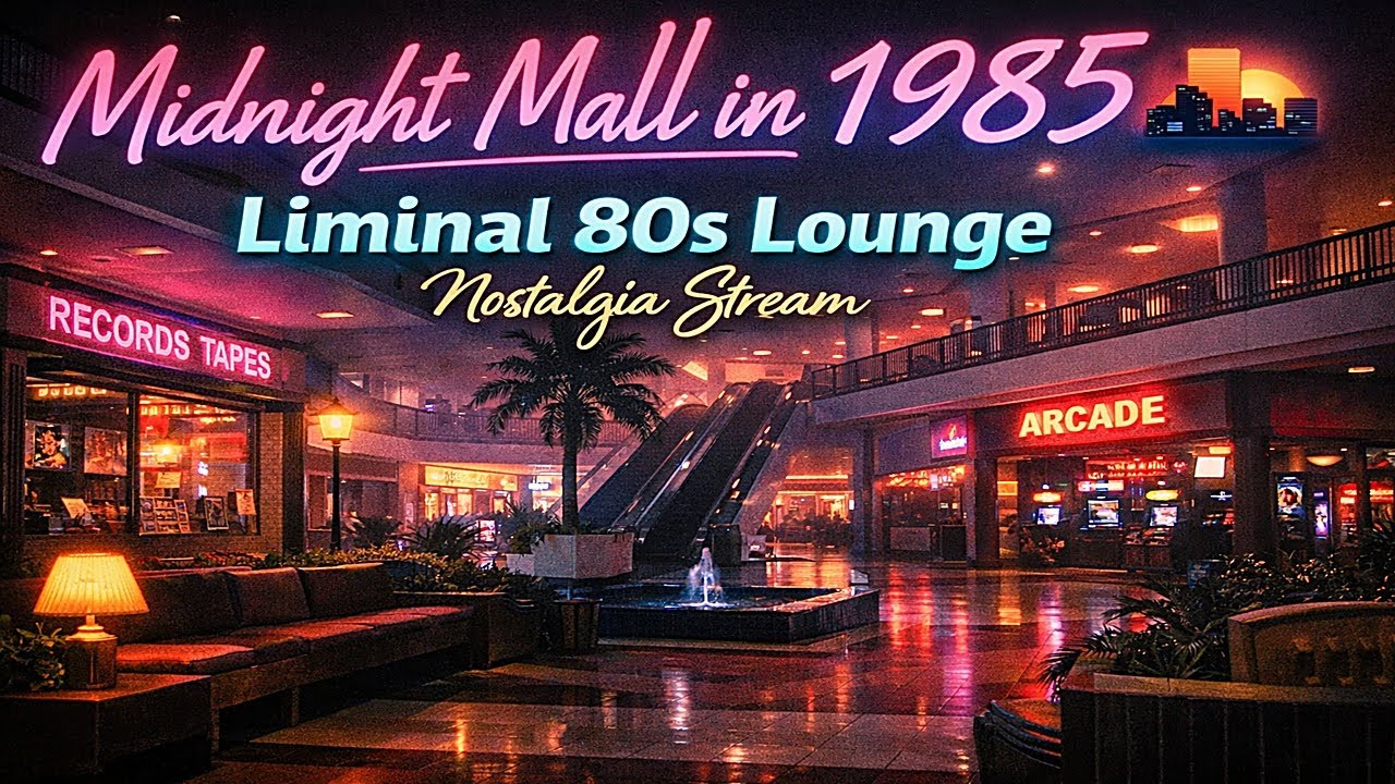 Midnight Mall in 1985 🌆 Liminal 80s Lounge Nostalgia Stream
