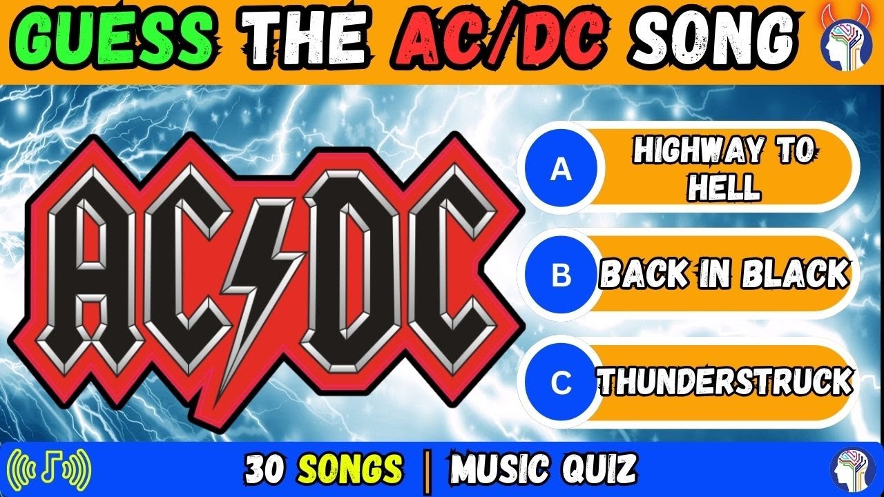 ⚡Can YOU Guess The AC/DC Song UNDER 5 Seconds Quiz! ⚡