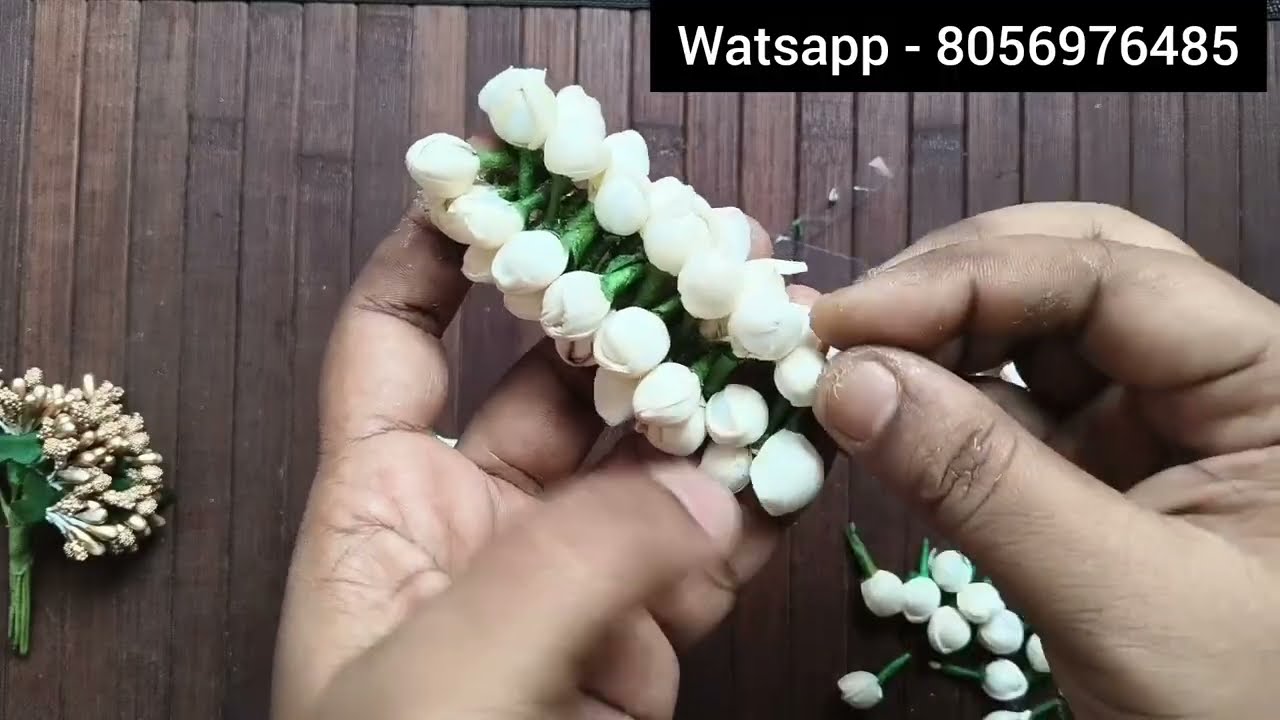 Artificial Jasmine buds Hairclip diy / artificial pollens hair accessories 