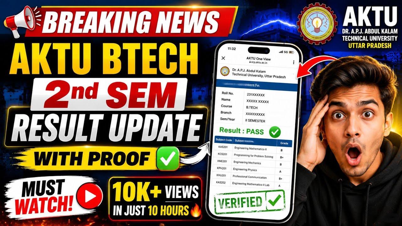 AKTU Result 2026 Even Sem | AKTU 2nd Sem Result 2026 | AKTU Result | AKTU B.Pharma 2nd Sem Result