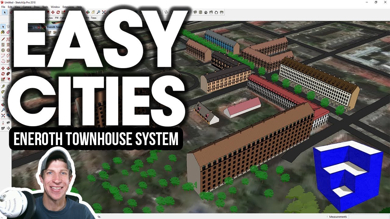 EASY CITIES with Eneroth Townhouse System for SketchUp