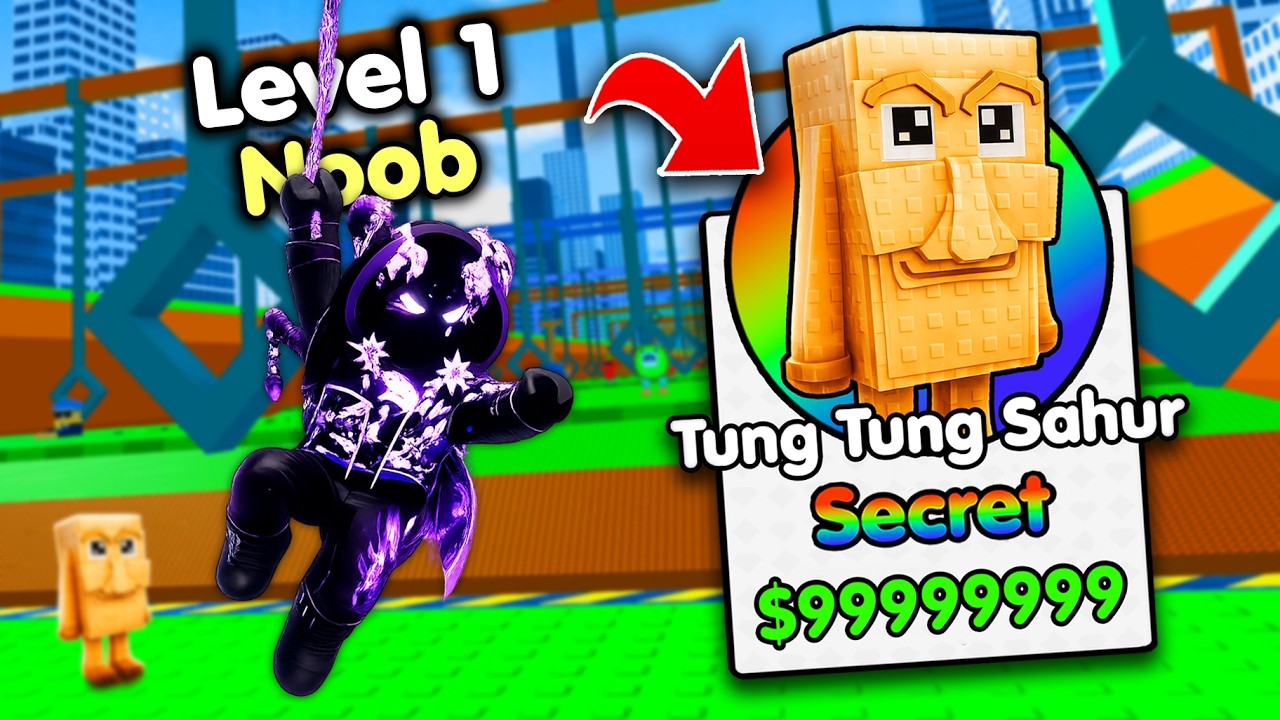 Starting Over as NOOB with OP SECRET in Swing Obby For Brainrots! (Roblox)