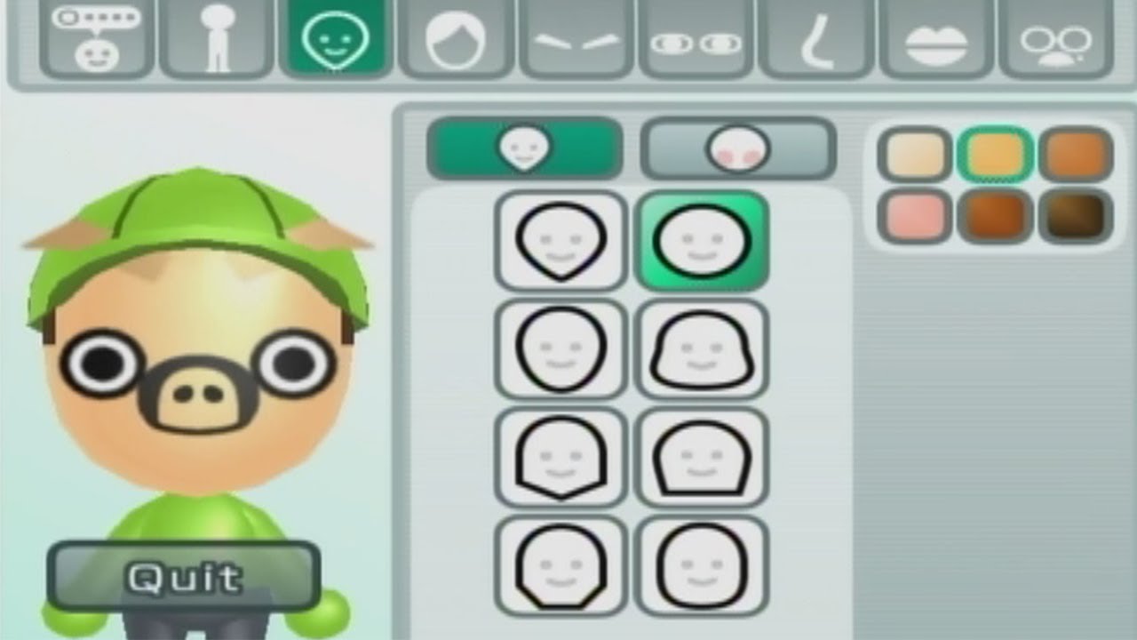 Wii- How to Make a Angry Birds Pig Mii
