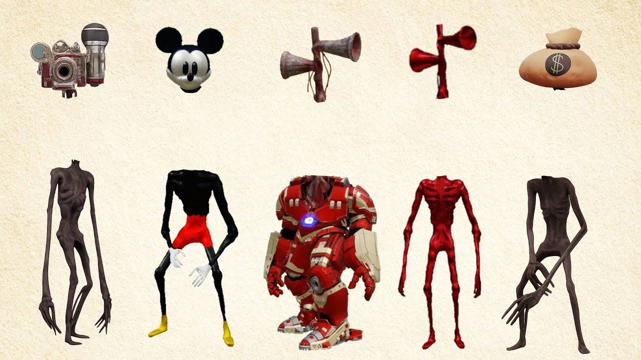 WRONG HEADS SIREN HEAD POOP, SIREN HEAD HOUSE, SIREN HEAD BRAIN EYE, SIREN HEAD OCTOPUS, SIREN HEAD