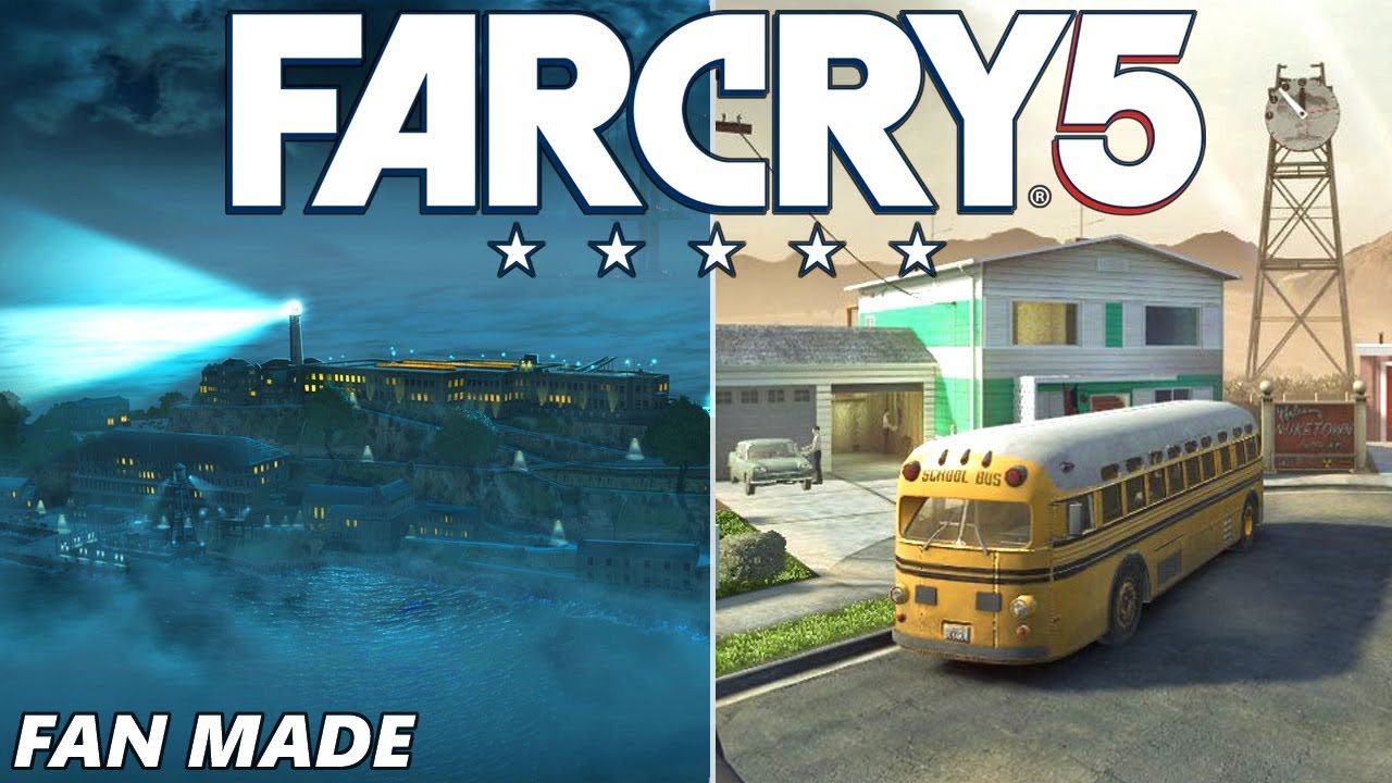 FAR CRY 5: NUKETOWN, ALCATRAZ & ZOMBIES! (Custom Maps Gameplay Arcade)