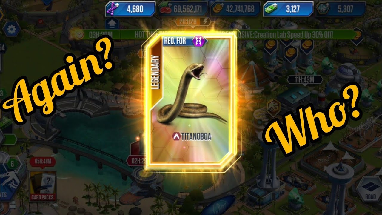 Jurassic world the game।Part 226।TITANOBOA Again। Amazing PVP Fight