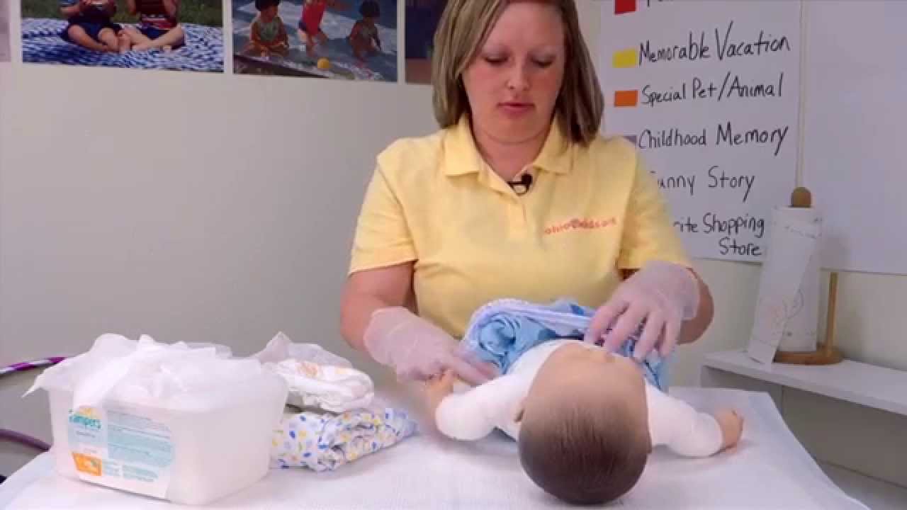 Here's how to diaper a baby!