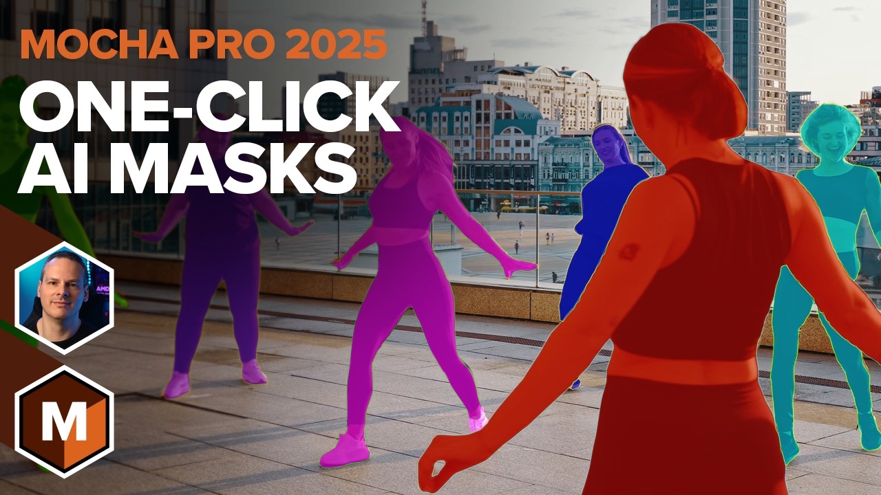 Анимированные маски ИИ в Mocha Pro 2025 — Object Brush и Matte Assist ML [Boris FX]