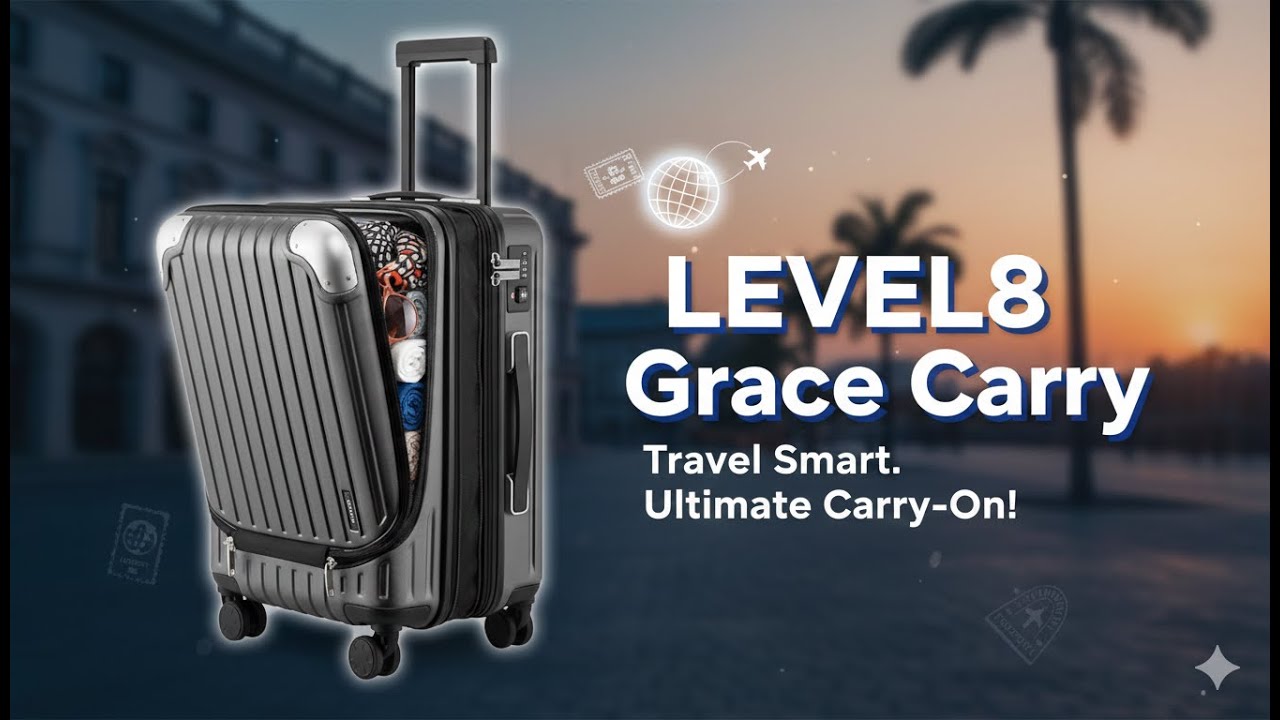 Level8 Grace Carry Rollkoffer mit smarter Lösung für deine Technik und Co. im Test!