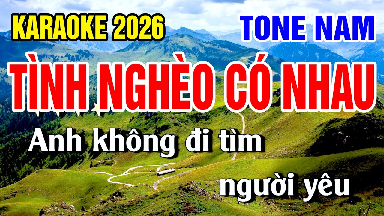 Tình Nghèo Có Nhau Karaoke Tone Nam Nhạc Sống Khánh My | Beat Mới Dễ Hát Nhất