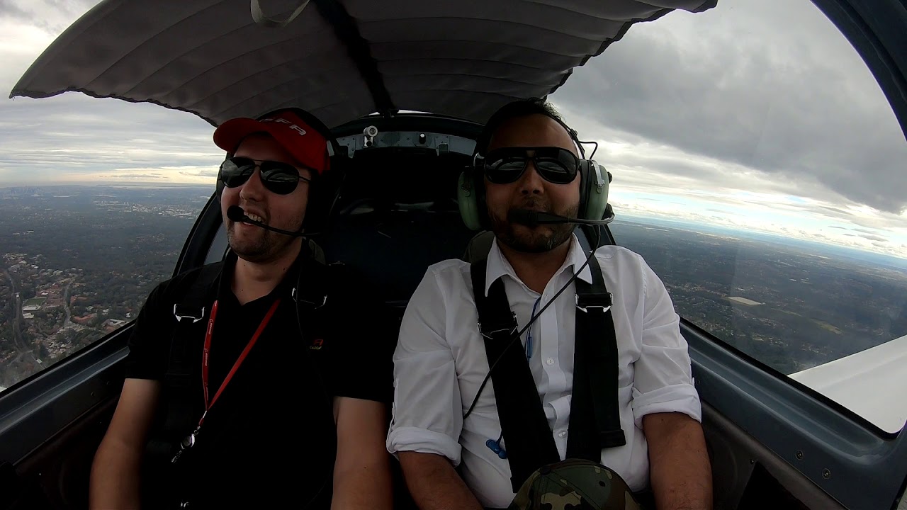 flight over sydney sky
