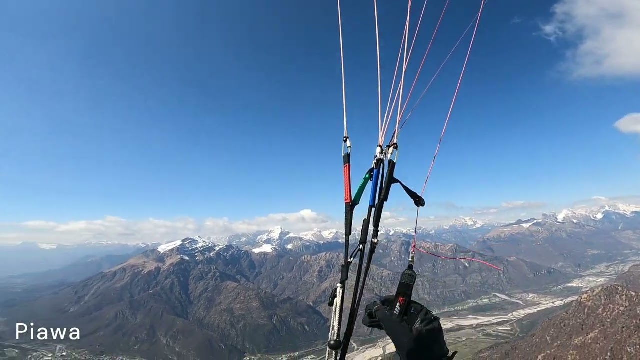 Feltre, Monte Avena, 95 km triangle paragliding 03.04.2025