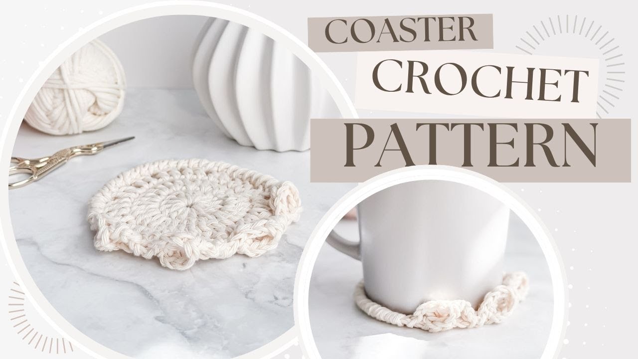 Cute Coaster Edge Crochet Pattern 🧶 A QUICK and EASY Coaster Crochet Project, Perfect DIY Gift🤩