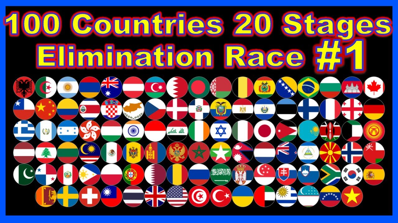 100 countries 20 stages elimination race #1 | Marble Factory 2nd