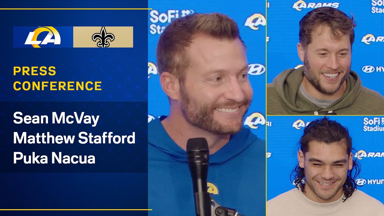 Sean McVay, Matthew Stafford & Puka Nacua Address The Media Following Week 16 Win Against The Saints