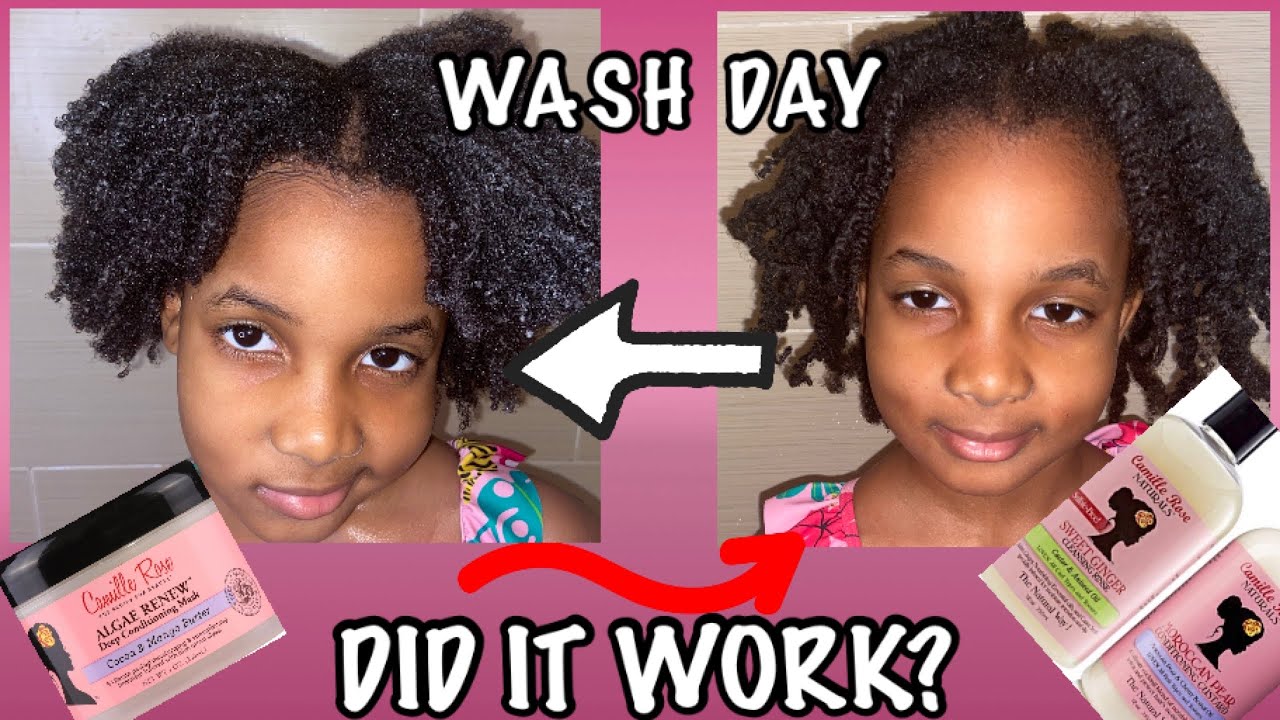 Camille Rose Naturals Products Review + Kids natural hair wash day 4b 4c hair