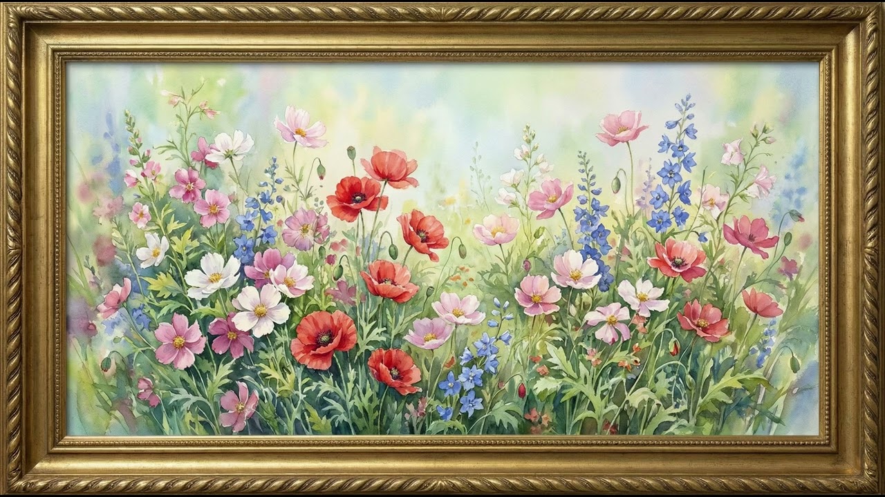 Gentle Meadow Bloom 🌸 | Relaxing Ambient Piano & Floral Art | Unspoken ArtWork