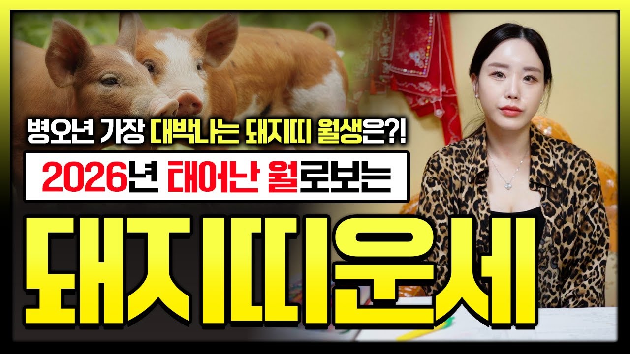 2026년 병오년 태어난 월로보는 🐷돼지띠운세🐷 07년생 95년생 83년생 71년생 59년생 47년생 주목‼️운기상승 대박을 맞이할 돼지띠는 음력 몇월생?!