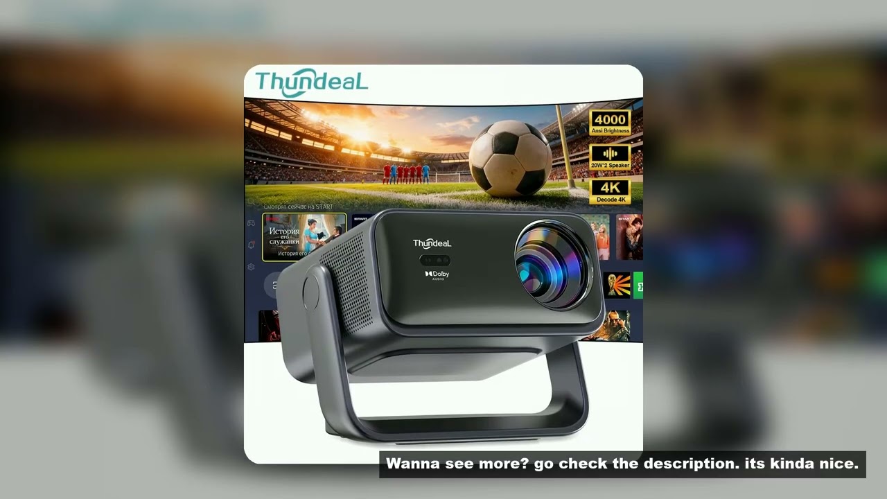 ThundeaL TD99W 4K Full HD 1080P WIFI Video Beam Projector Portable Voice Control TD99W 50W Dolby Hom