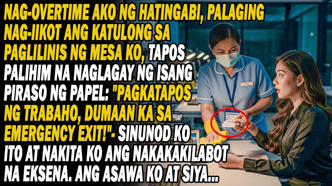 Ot Hatinggabi💻Janitress, Pabalik-balik Sa Mesa🧹Lihim Na Nag-Ipit Ng Papel: 