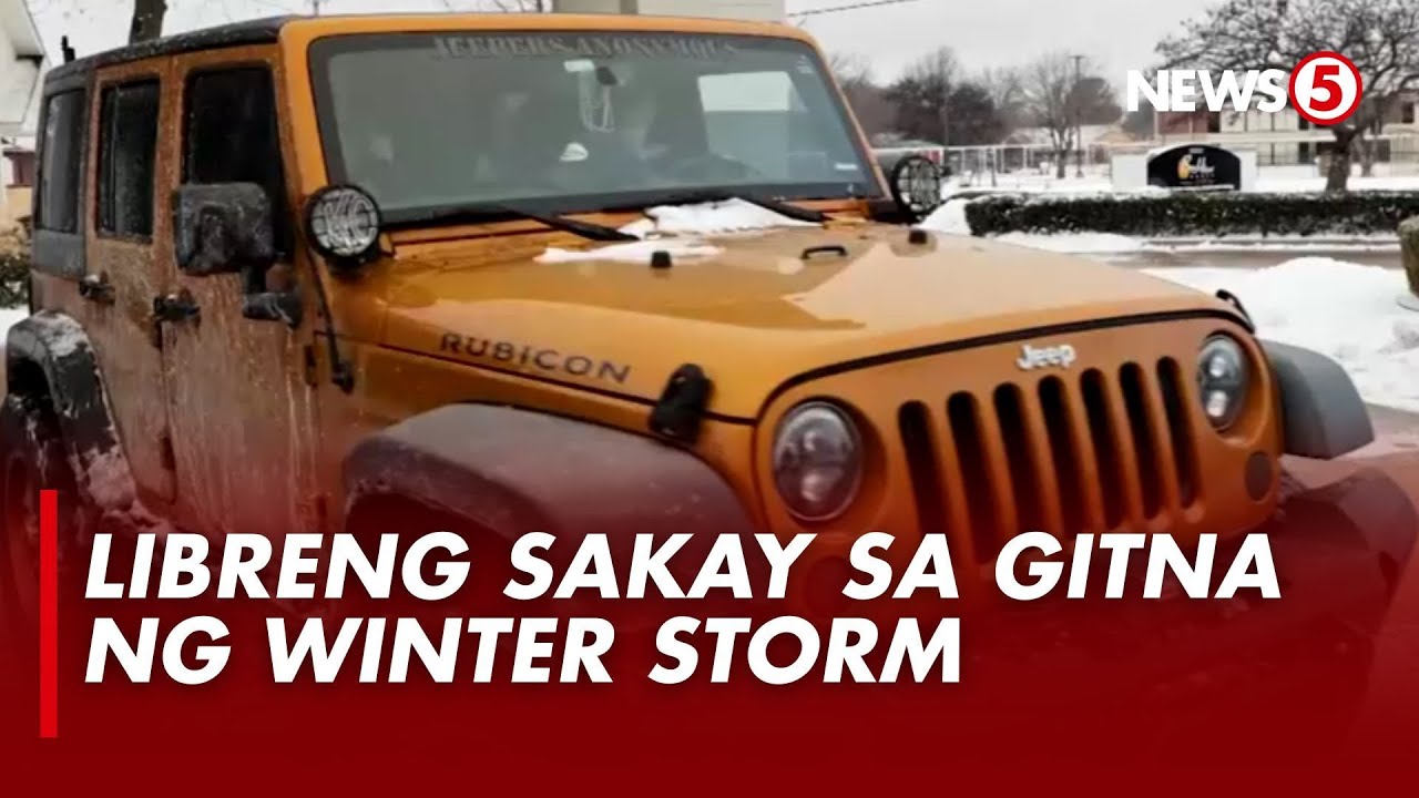 Jeep owners sa U S , tumutulong para sa libreng sakay ng essential workers sa gitna ng winter storm
