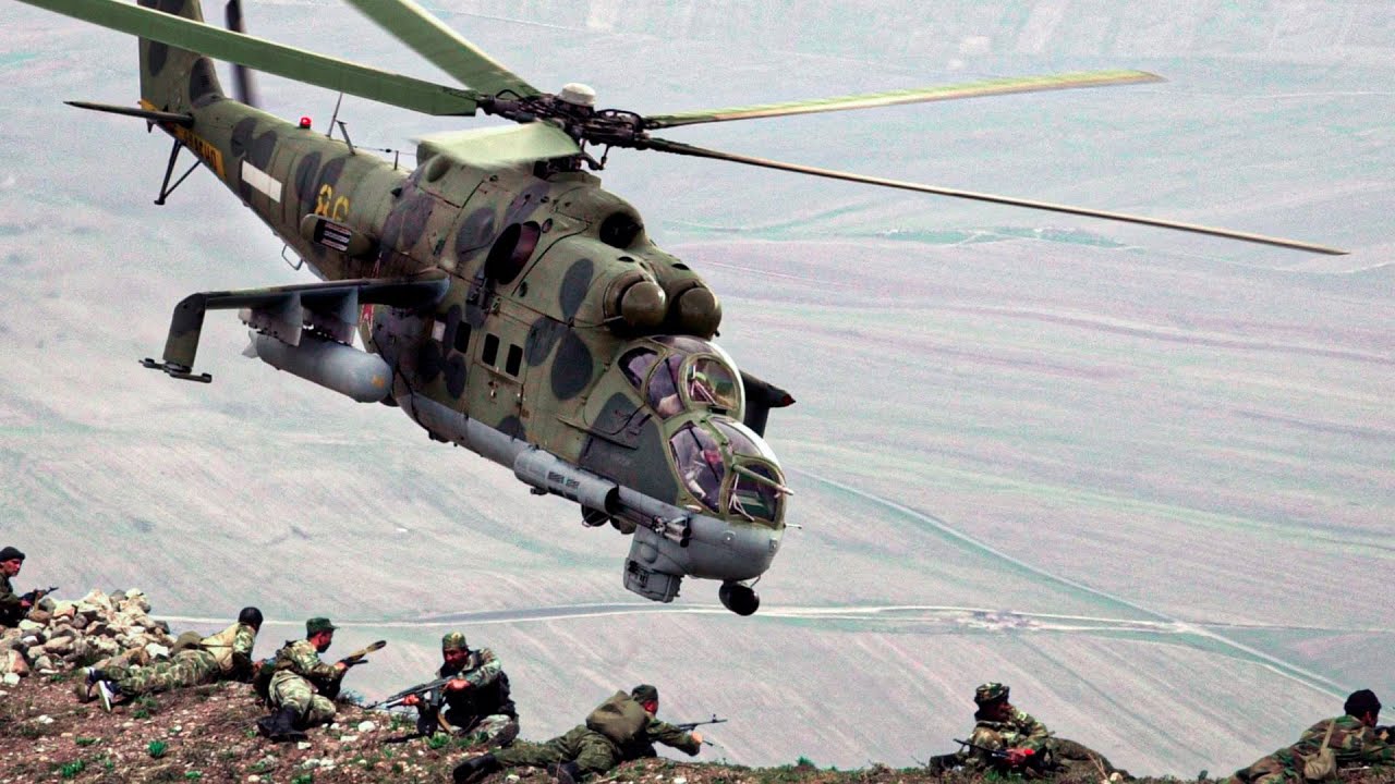 Śmigłowce szturmowe Mil Mi-24\35 w akcji