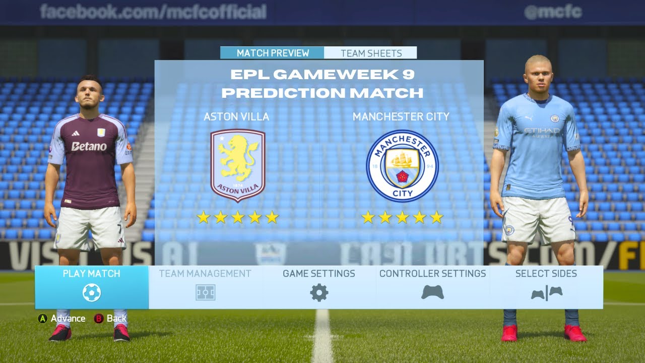 ASTON VILLA VS MANCHESTER CITY | FIFA 16 INFINITY PATCH FC 25 |