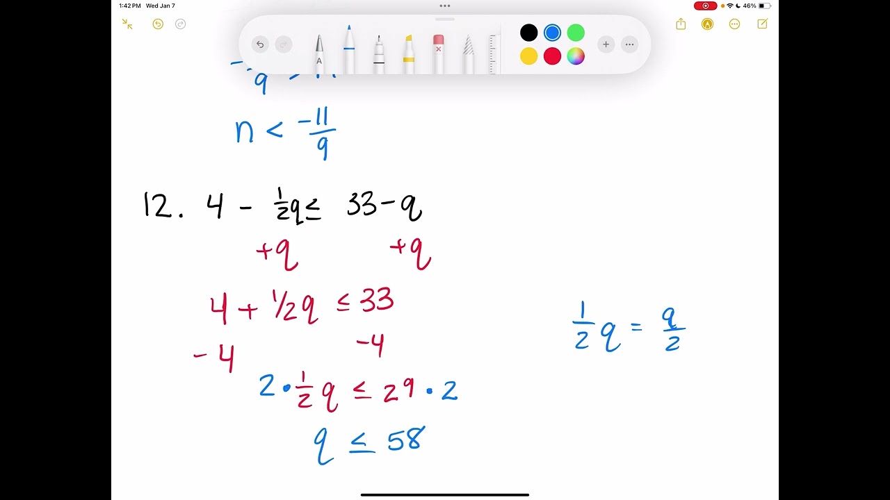 Algebra 1 6.3 Solve Multi-Step Inequalities