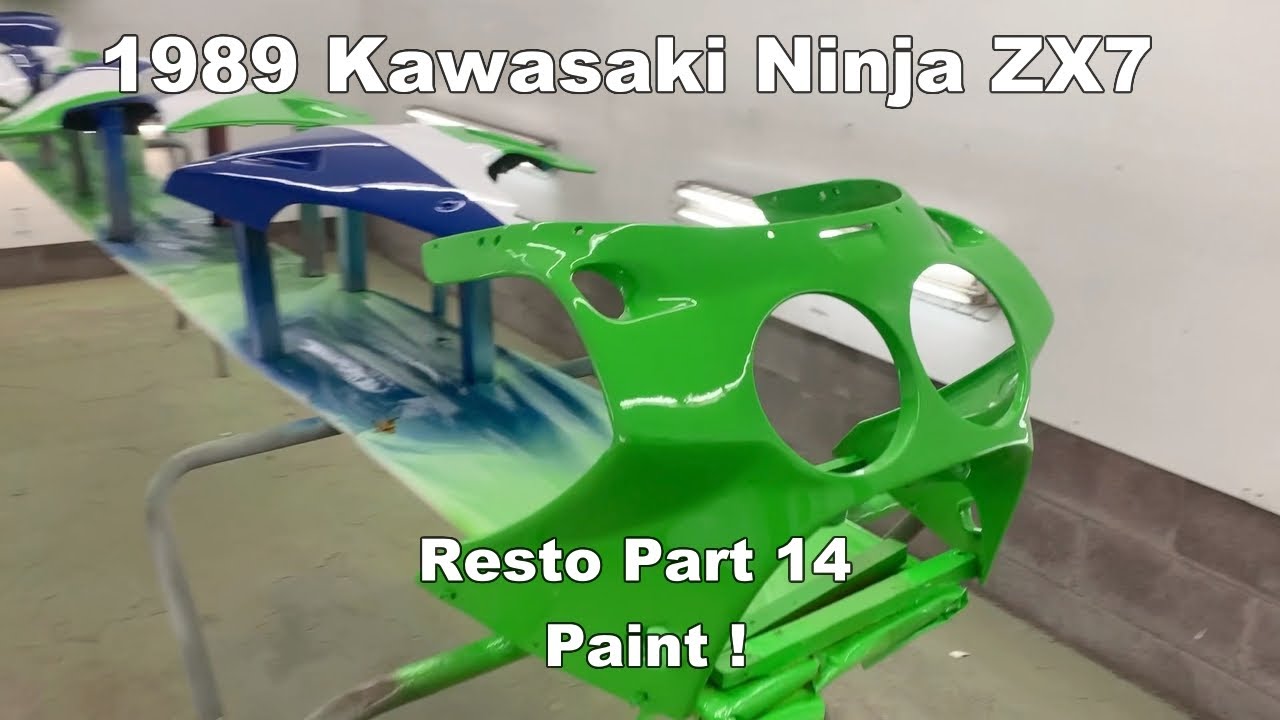 1989 Kawasaki Ninja ZX7 restoration part 14 - Paint